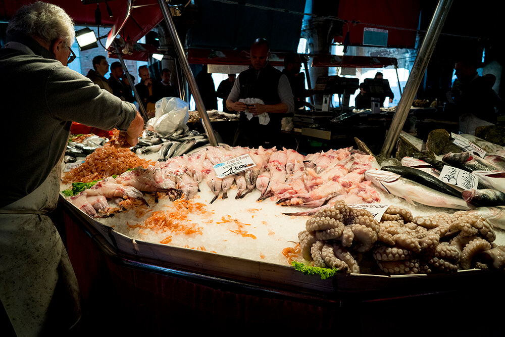 Rialto Fish Market in Venice
